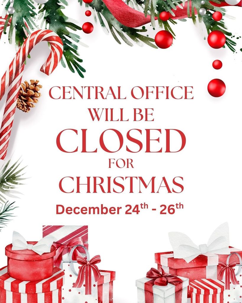 Central Office Christmas Closure 