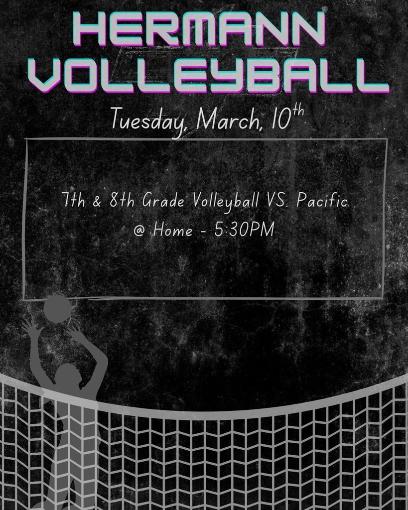 7th & 8th grade volleyball game and start time 