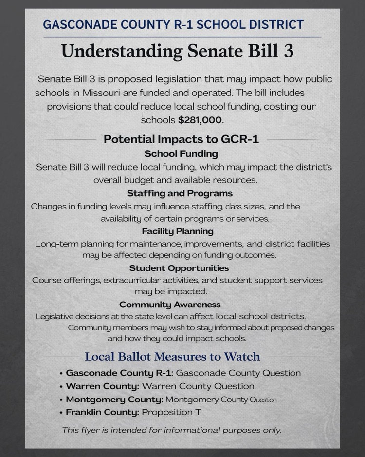 Senate Bill 3 flyer