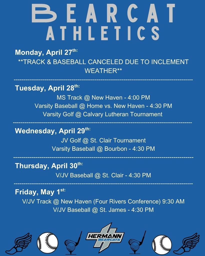 April 27 - May 1 Bearcat Athletics 
