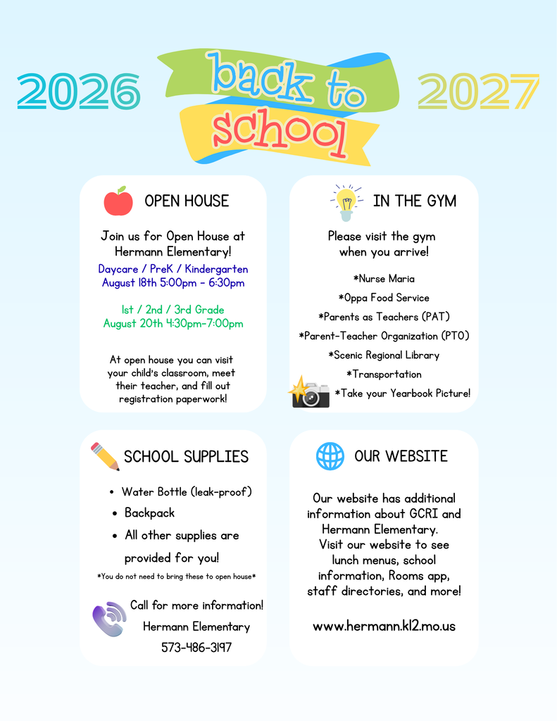 Elementary open house date time and additional information
