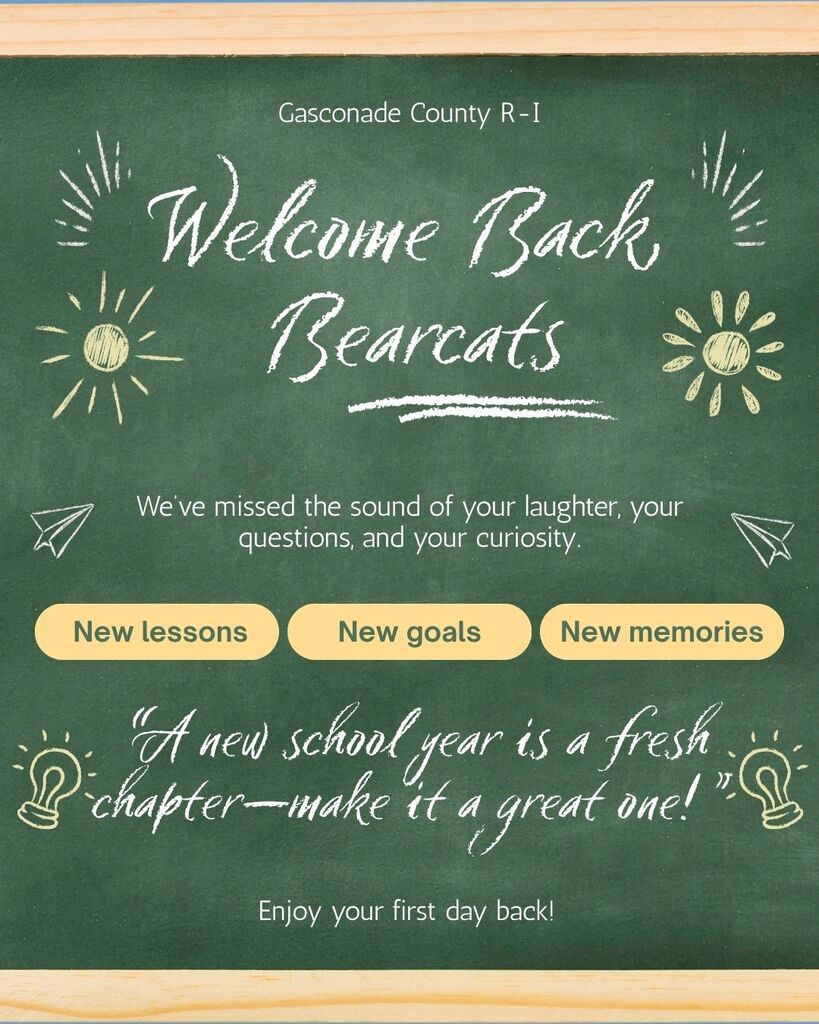 Happy First Day of School Bearcats!