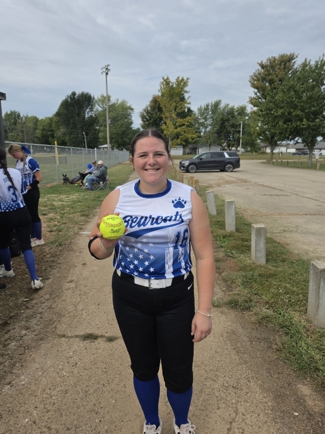 Bearcat Softball final in the first game of the St. James Tournament, Hermann 10, St. James 12. Alivia Witthaus with a home run in the game.