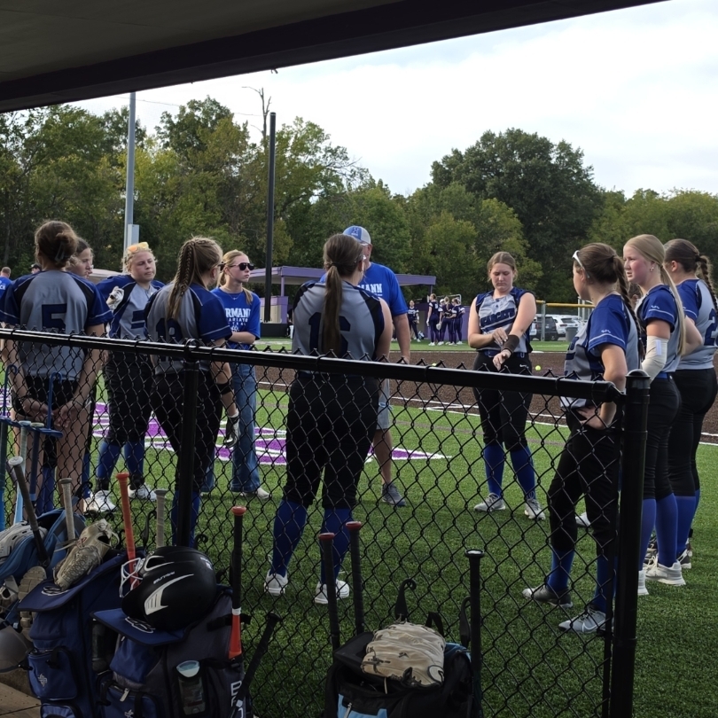 Varsity Softball final after a great game was played, Hermann 10, Pacific 14.