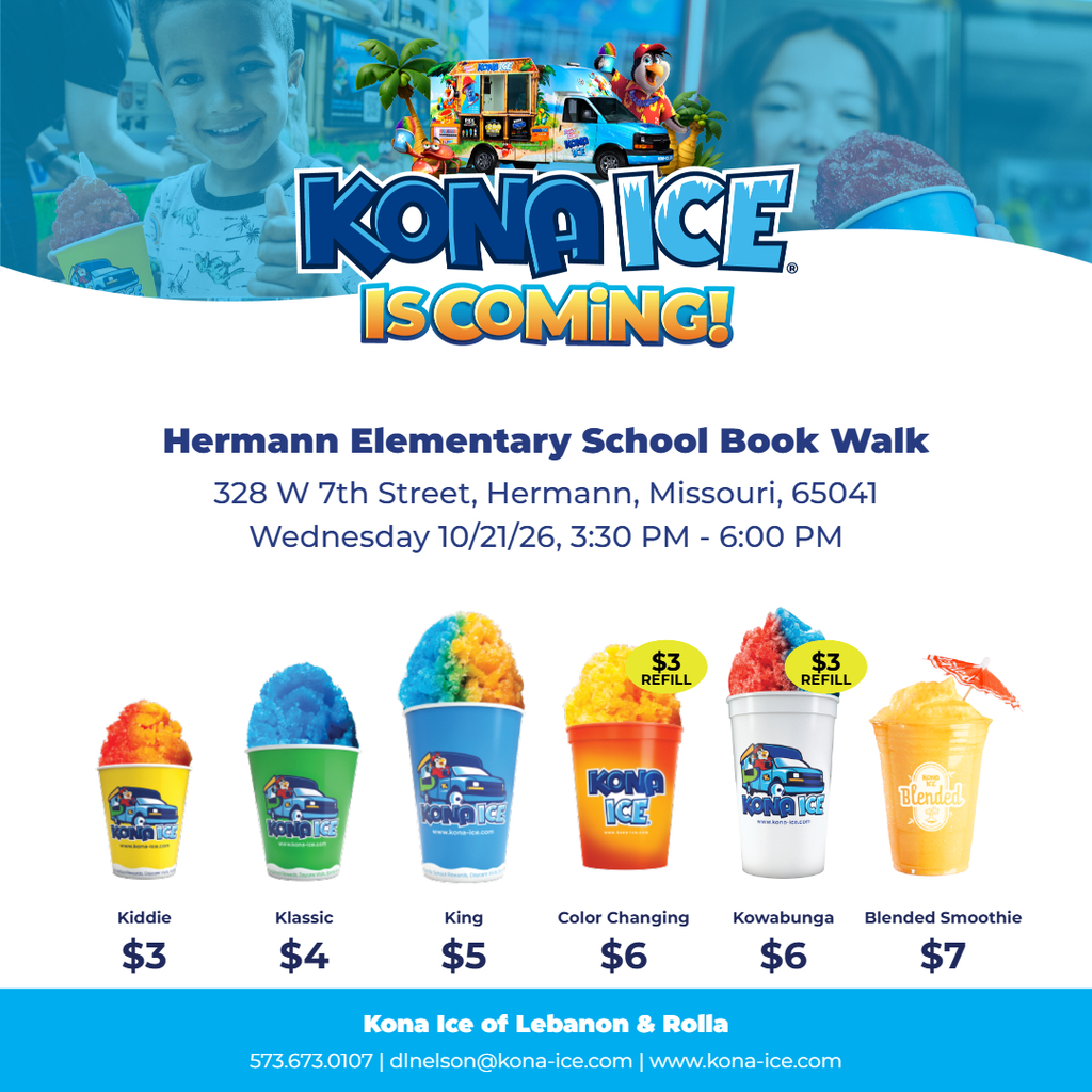 Kona Ice menu