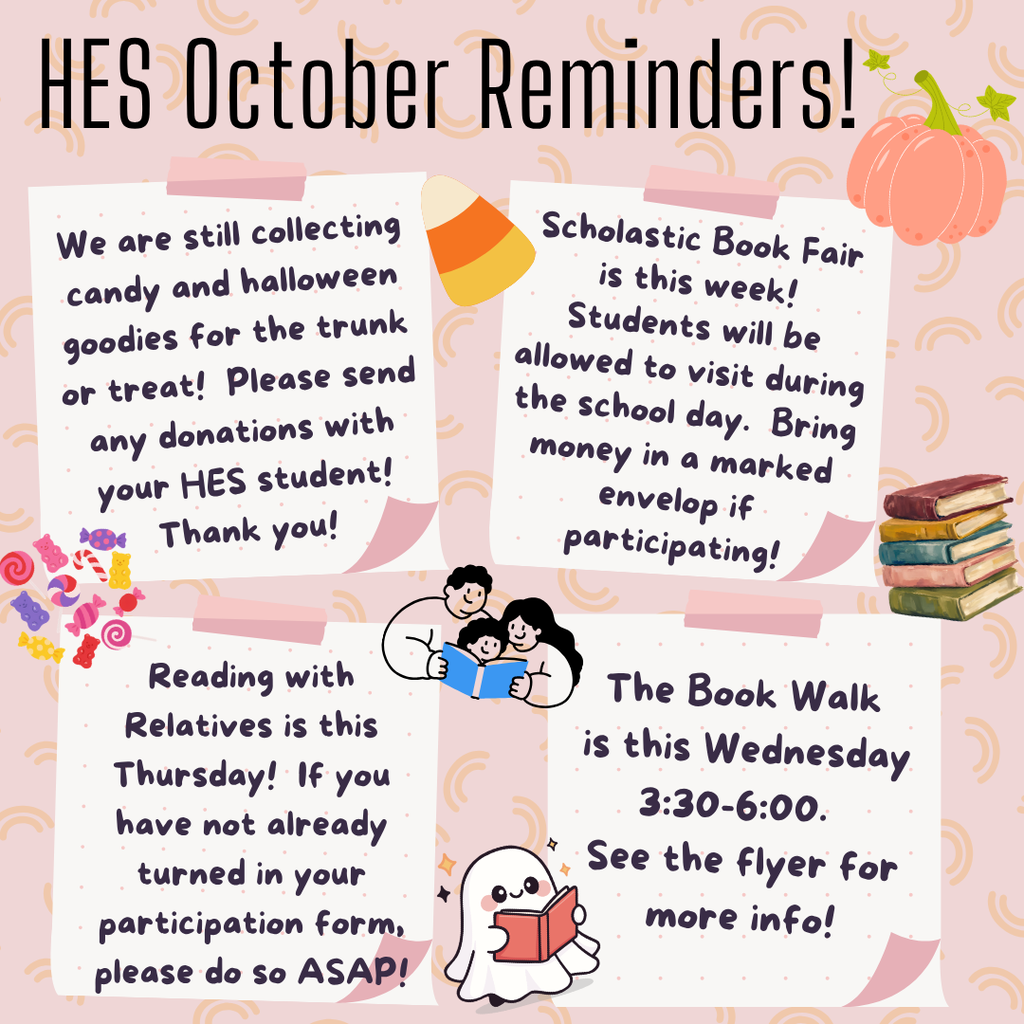 Hermann Elementary School Reminders - Week of October 19th