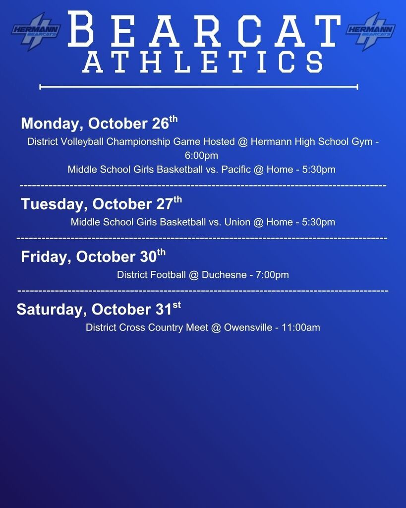 Athletics October 26 - 31