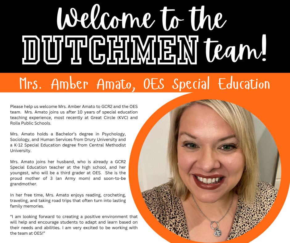 Welcome to GCR2 Mrs. Amato.