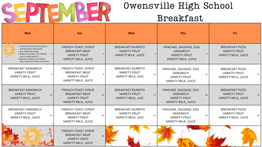 OHS Breakfast