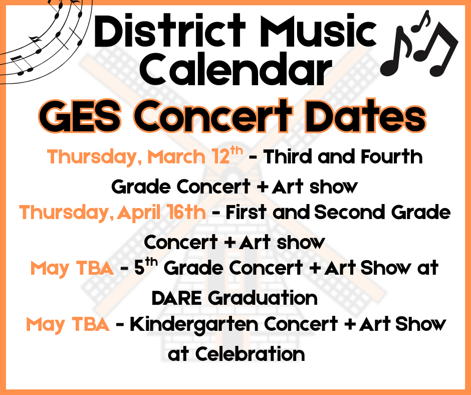 GES Concert Dates