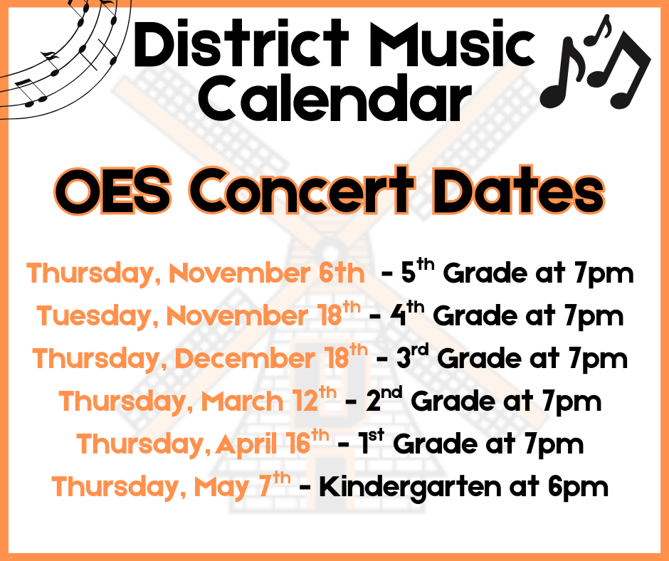 OES Concert Dates