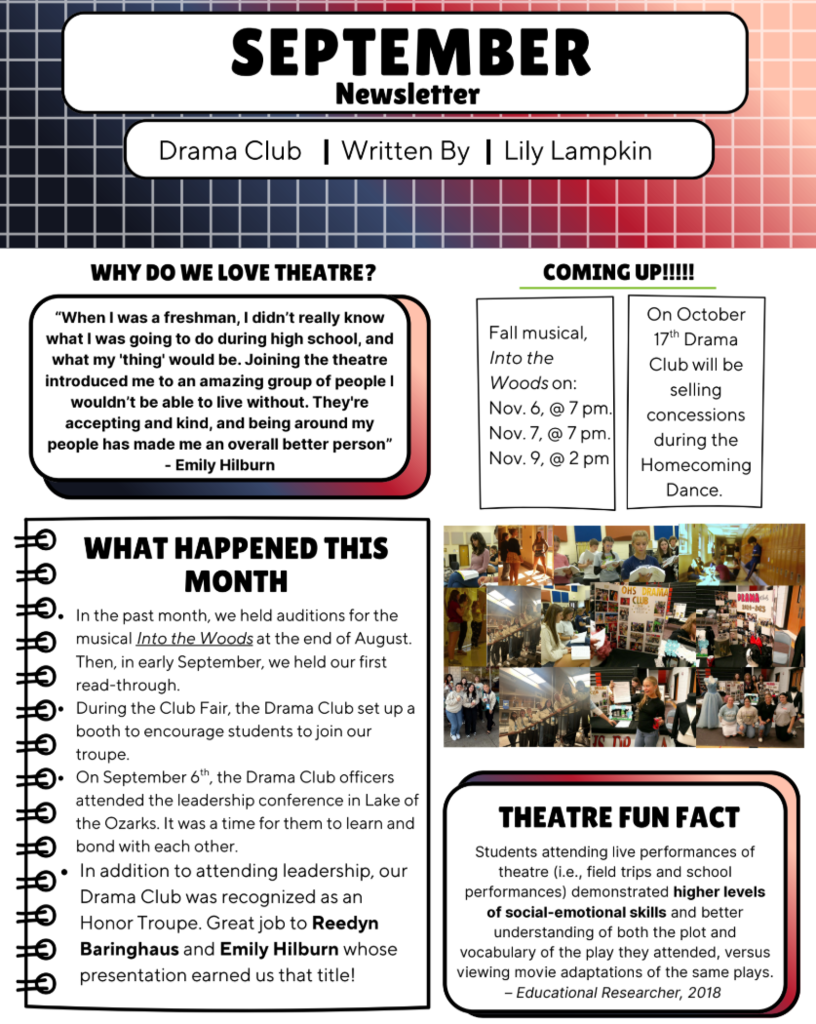 Drama Club Newsletter
