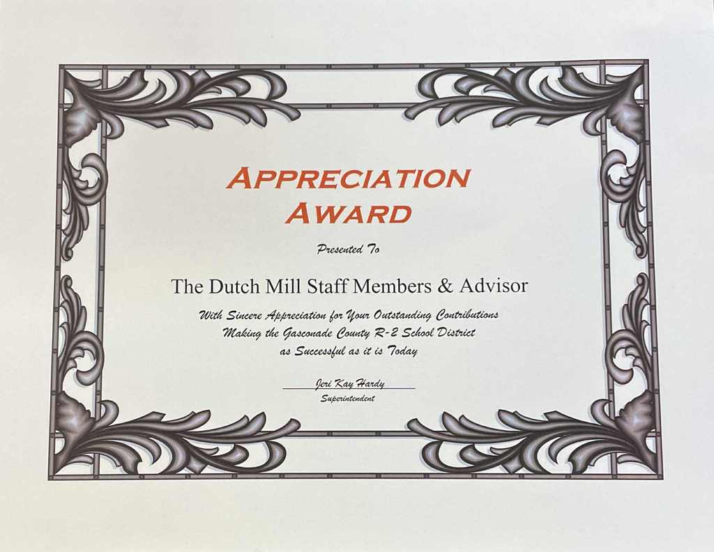 Appreciation Award