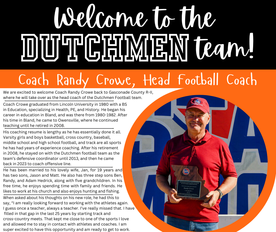 Welcome to the Dutchmen team!