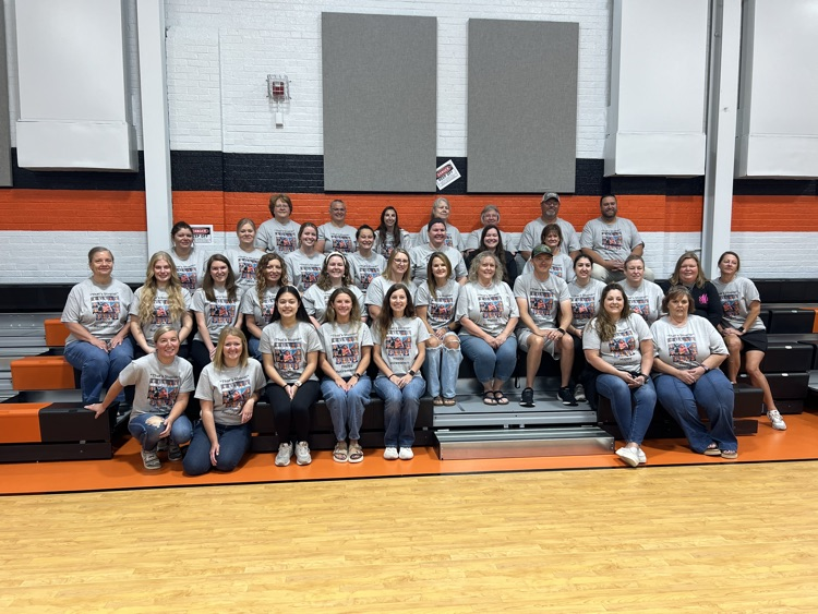 Photo of staff members at GES celebrating a staff members retirement.