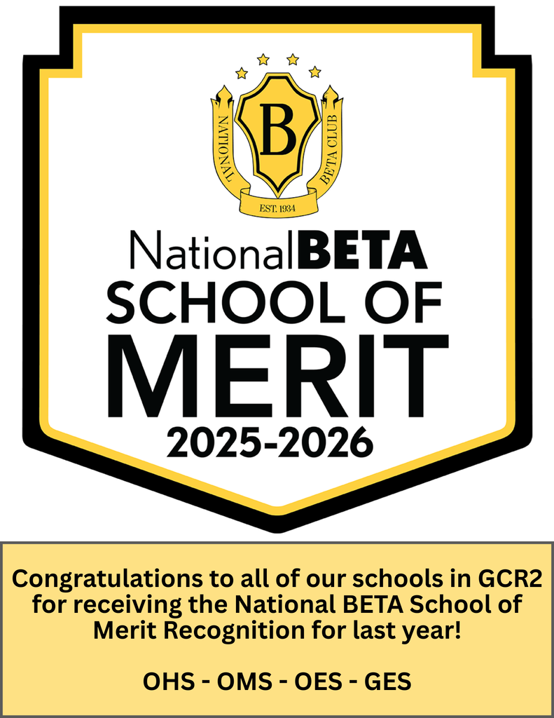 A certificate with black and yellow borders reads "National BETA School of Merit 2025-2026." Logos are present.