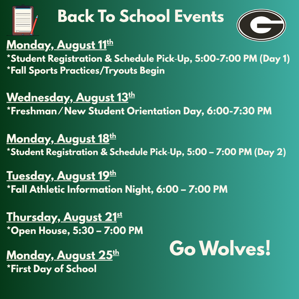 Back to School Save The Dates