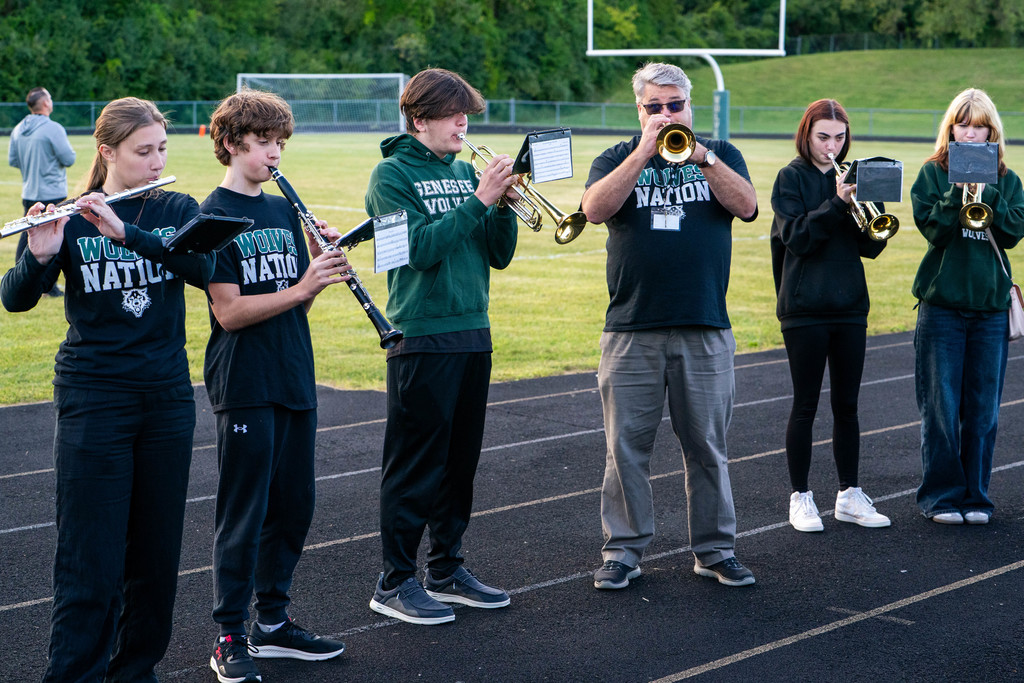 Band playing the National Anthem