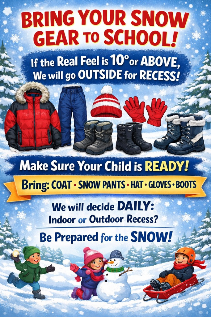 bring your snow gear to school 