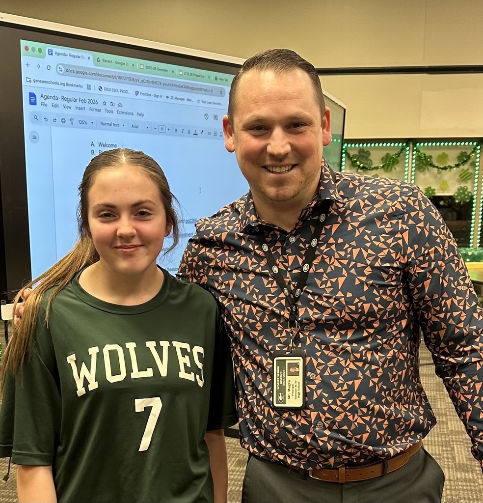 Picture w/ Paris DeRosier, Student of the Month