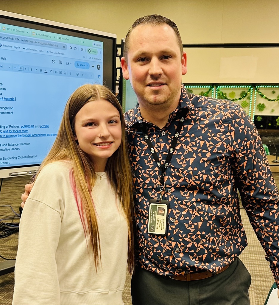 Picture w/ Brooklynn McComb, Student of the Month