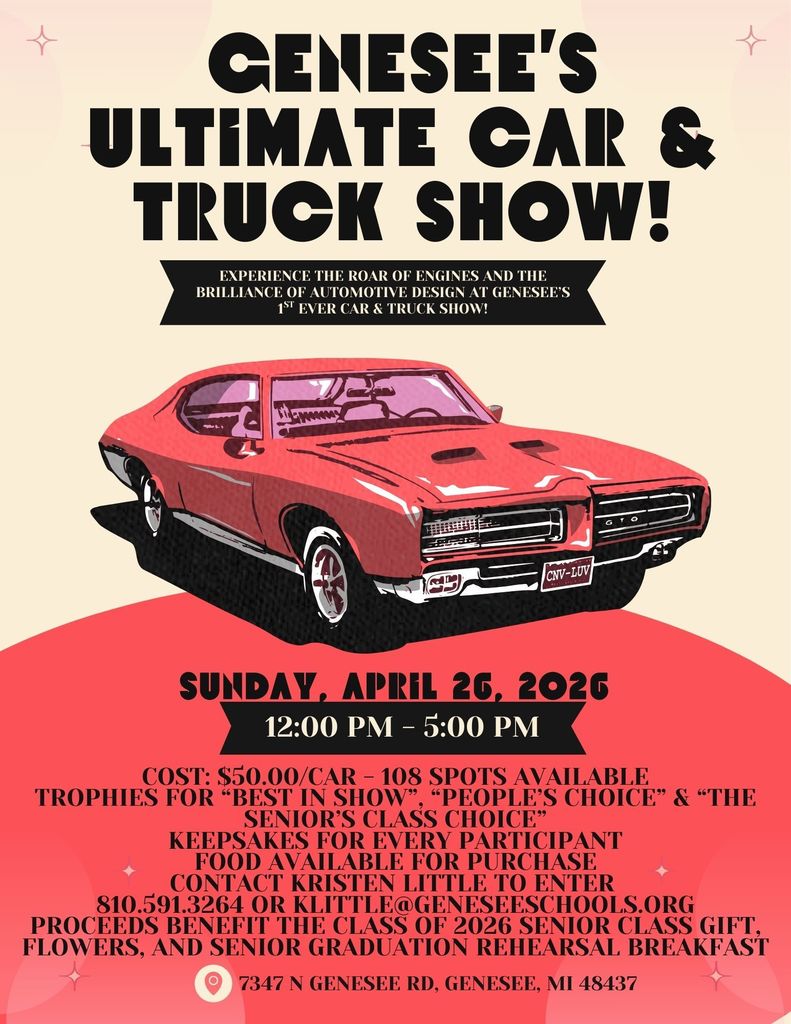 flyer for a district carshow