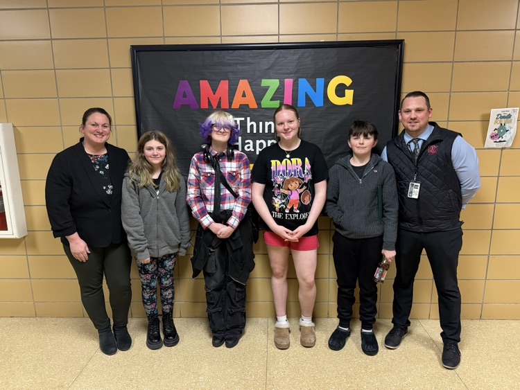 Students of the Month (Adrienne Temple, Brooklynn Worden, Breah Lewis, Rebekah Jones, Preston DesRosier, Jay Magro)