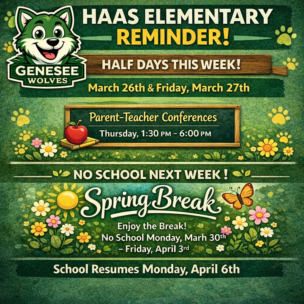 Haas Elementary Reminders