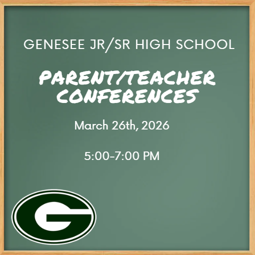 Parent/Teacher Conferences on Thursday, March 26th from 5:00-7:00 PM