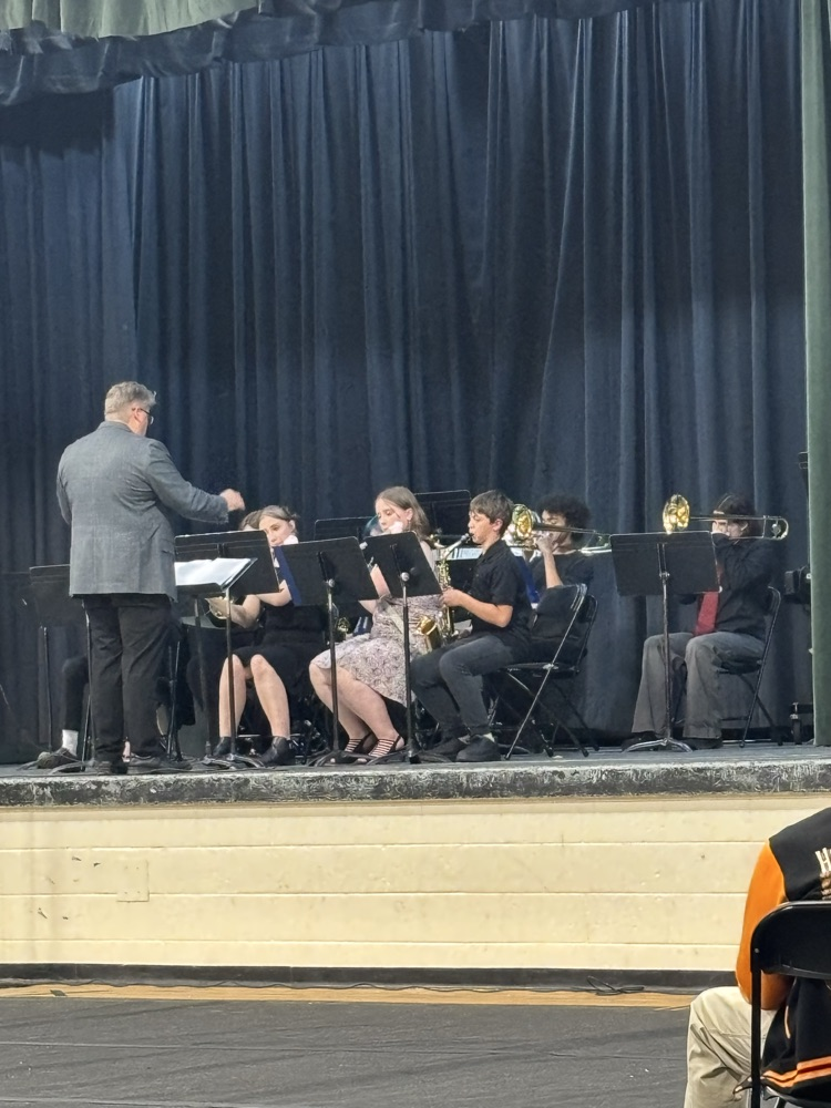 High School Band Performing 