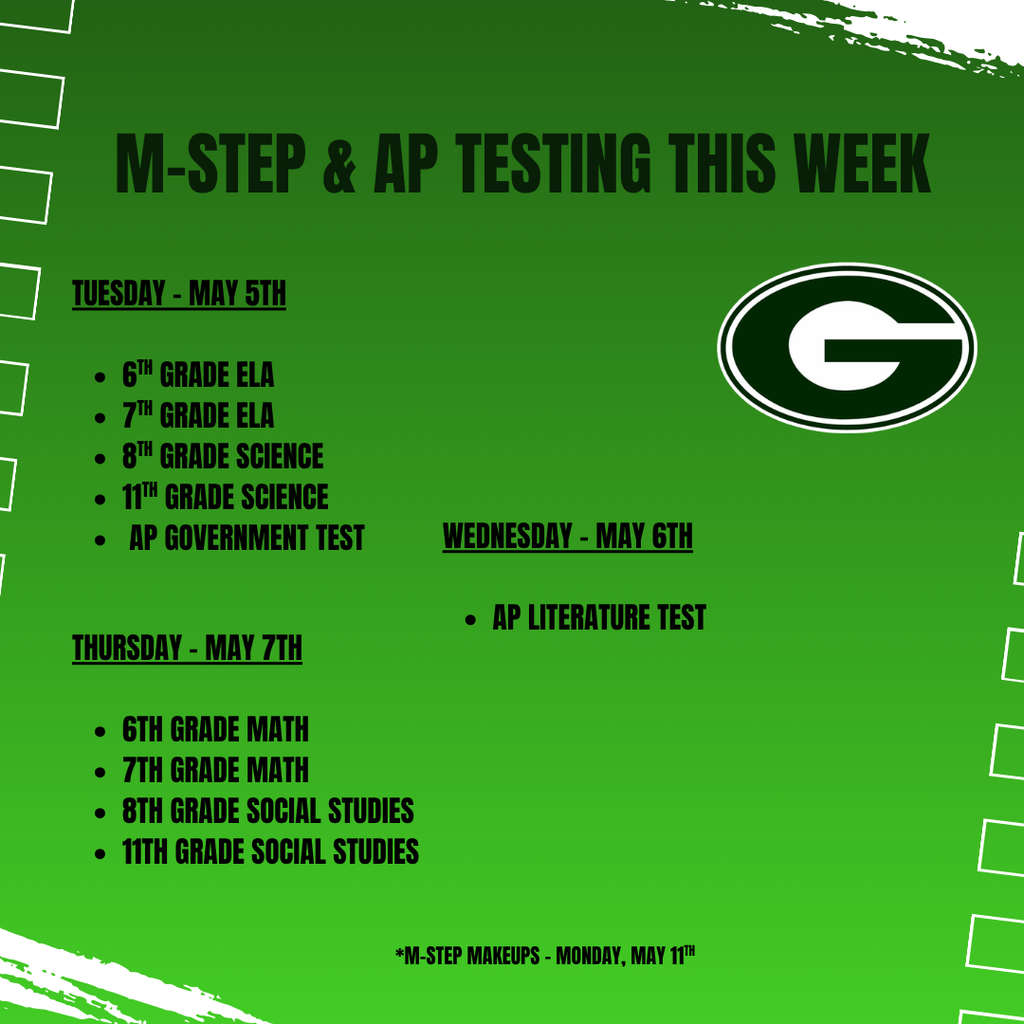 M-Step & AP Tests This Week