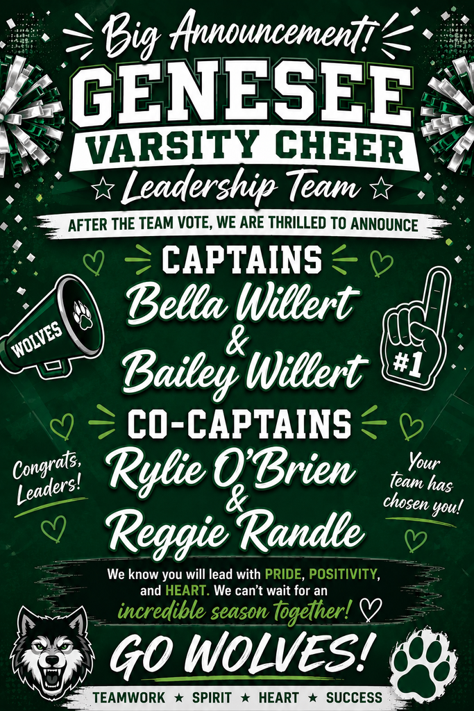 Varsity Cheer Captains ands Co-Captains