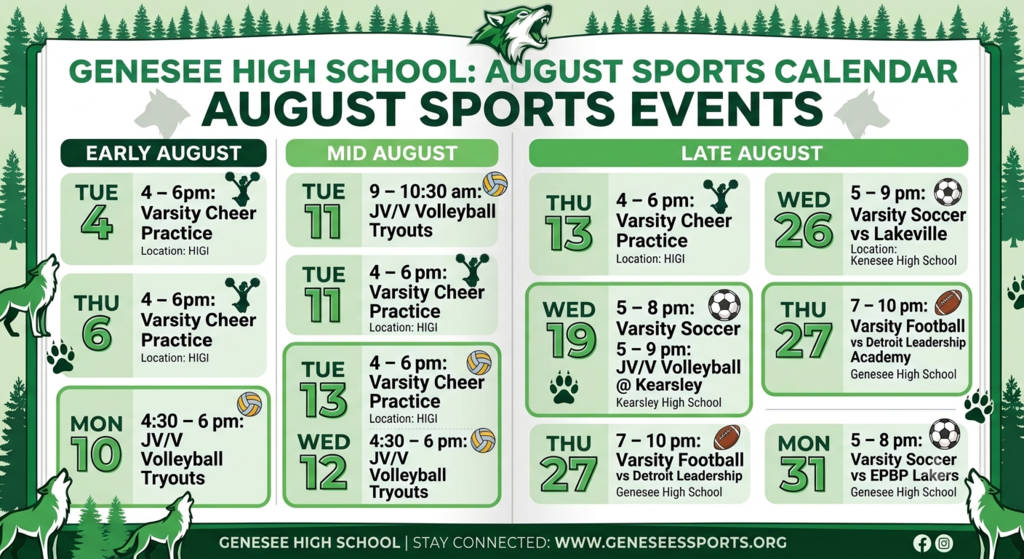 August and September Events