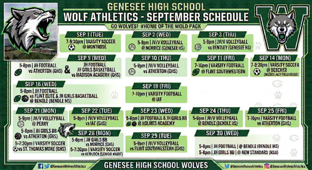 August and September Events
