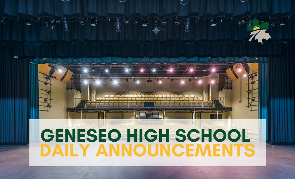 GHS Announcements 9-16-26