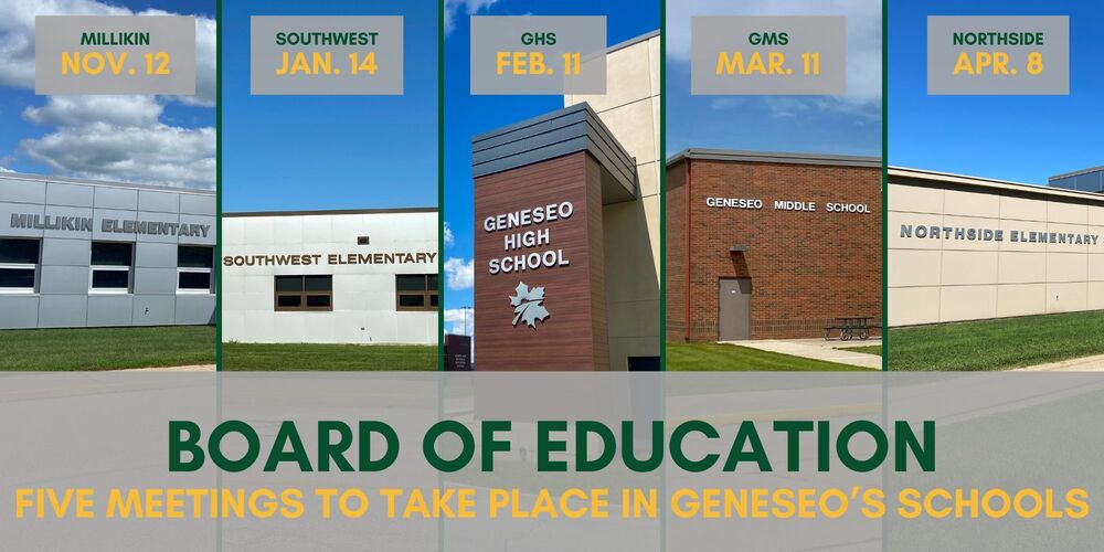 Board of Education meetings to be held at Geneseo schools throughout 2026-27