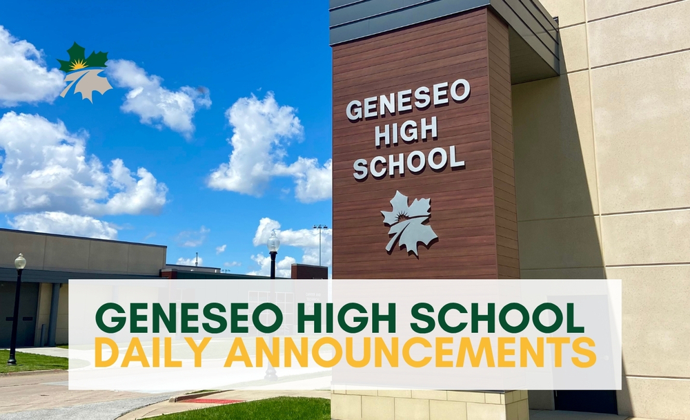 GHS Announcements 9-24-26