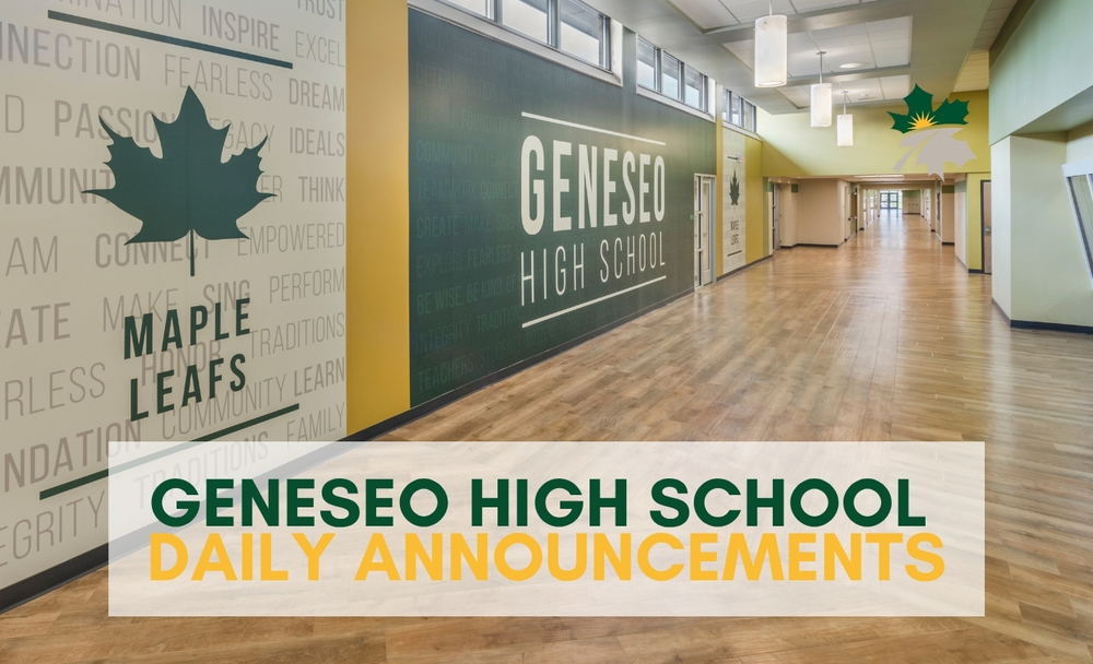 GHS Announcements 9-14-26