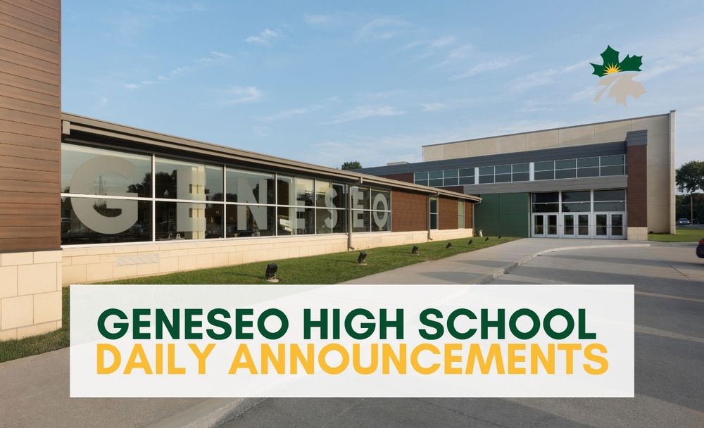 GHS Announcements 9-15-26