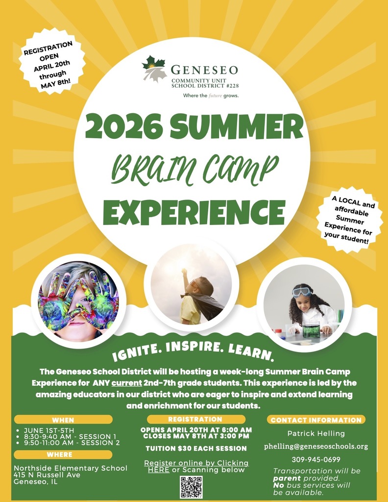 We are again offering our Summer Brain Camp, a fun and engaging program from June 1-5 designed for students currently in grades 2 through 7. 