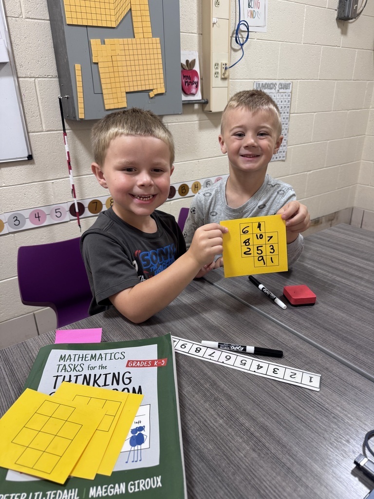 Our kindergarten mathematicians are stretching their thinking with a Building Thinking Classrooms task called Next Door Numbers!