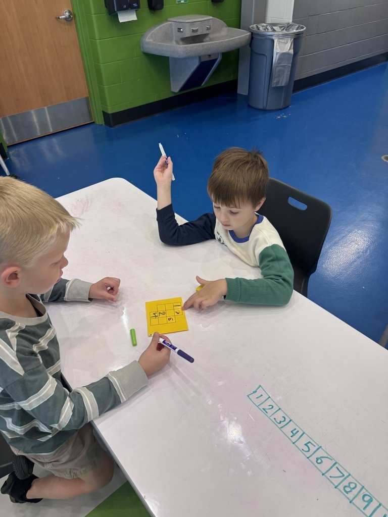 Our kindergarten mathematicians are stretching their thinking with a Building Thinking Classrooms task called Next Door Numbers!