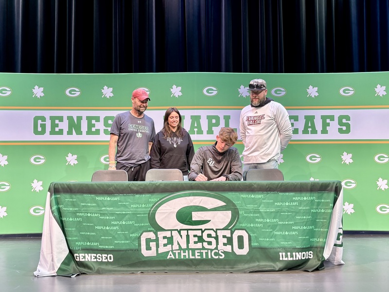 Graysen Carlson, the son of Brandon and Adrianne Carlson, will compete in cross country and track at Evangel University.
