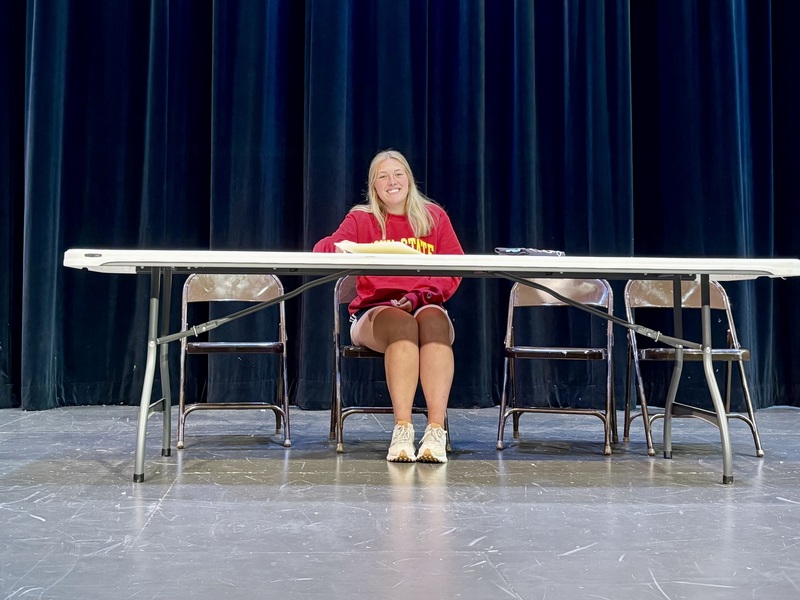 Peyton Kies, who will be attending Iowa State University