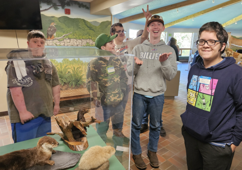 Students spent the day at Cumming Nature Center where inside they were looking at the exhibits and having fun together.