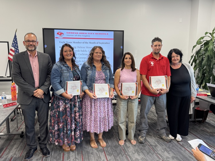 Austinburg: Helene Moore, Teacher Cork: Deborah Balch, Cafeteria GPS: Shelley Cochran, Teacher GMS: Jessica George, Guidance Counselor GHS: Randolph Ankrom, Teacher Tran/Main/BOE: Joseph Toth, Maintenance  
