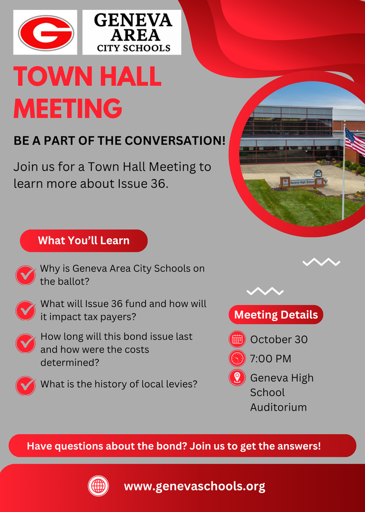 Town Hall Meeting October 30, 2025 at 7pm