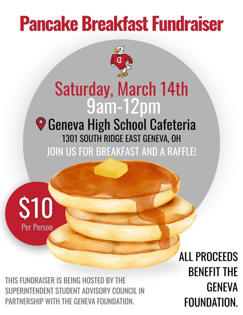 Pancake Breakfast March 14, 2026