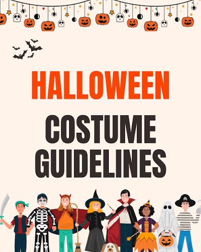 Halloween Costume Guidlines Sign