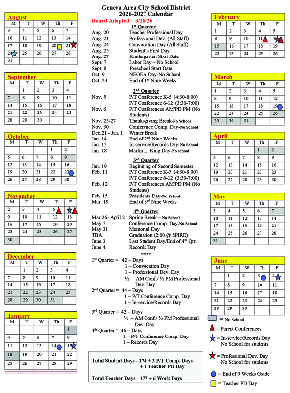 26-27 Calendar